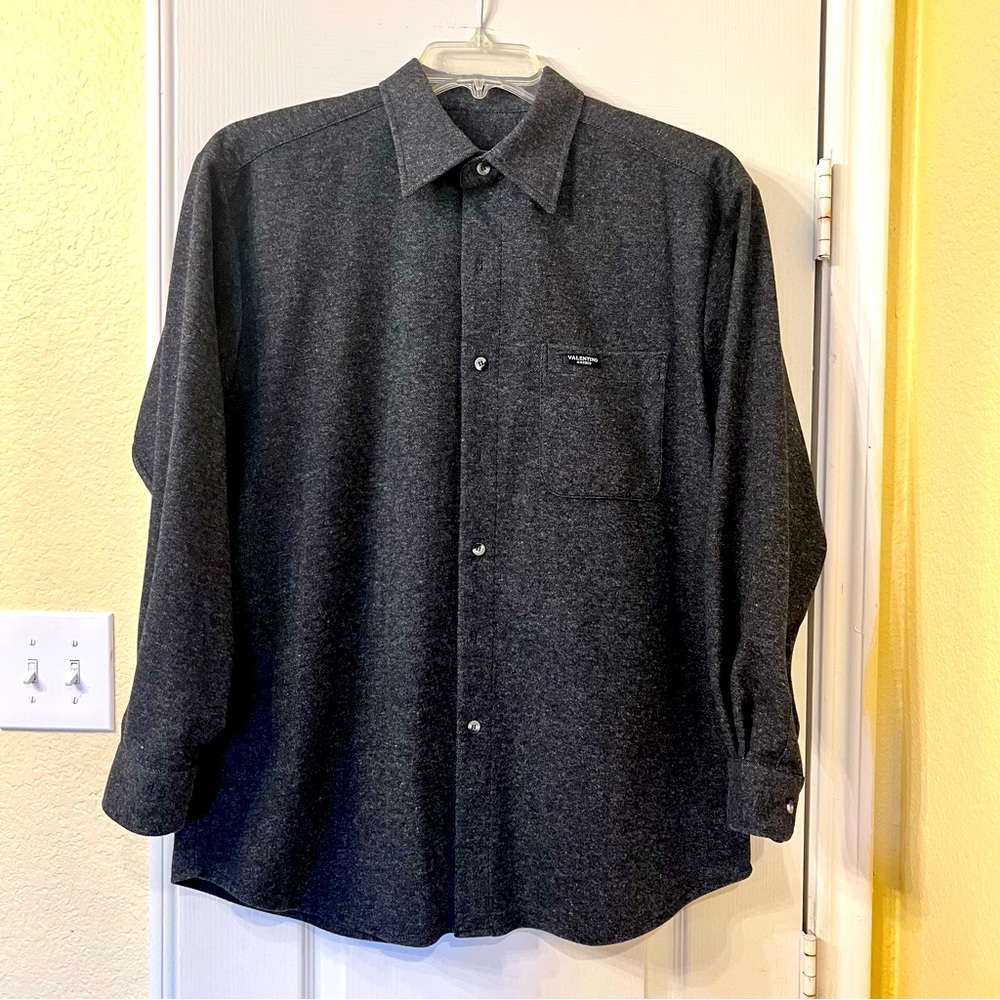 Valentino Amedeo Dark Gray Button Up Shirt Size 105 (L)
